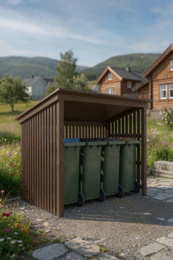 Roverk Skjul i landlig norsk miljø